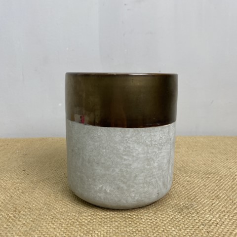 Grey & Gold Pot Planter