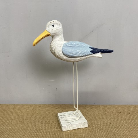 Decorative Wooden Seagull on Stand