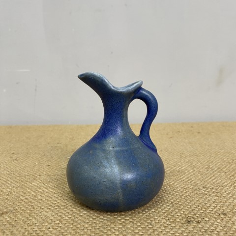 Small Vintage Blue Ceramic Jug/ bud Vase