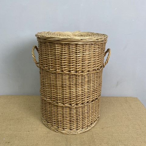 Vintage Cane Laundry Basket #5