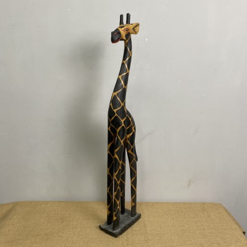 Vintage Timber Giraffe 83cm high