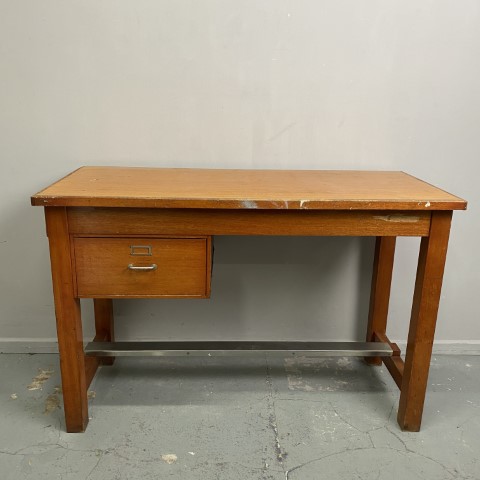 Vintage Workbench 90.5cm high, single drawer to side with compartments