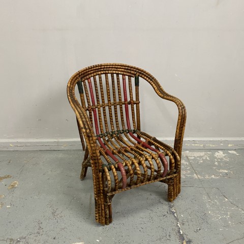 Vintage Cane Kids Chair #1