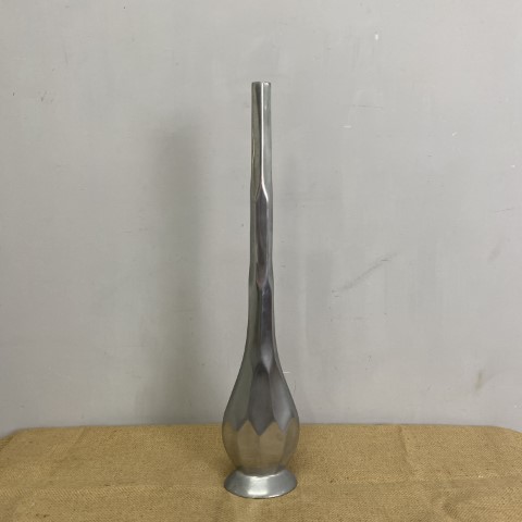 Tall Decorative Silver Vase