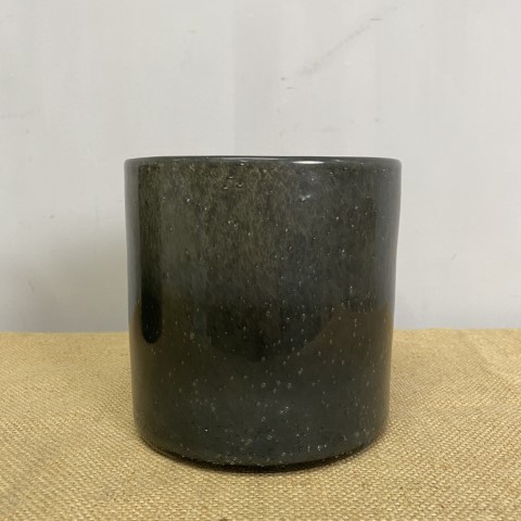 Black Glass Planter