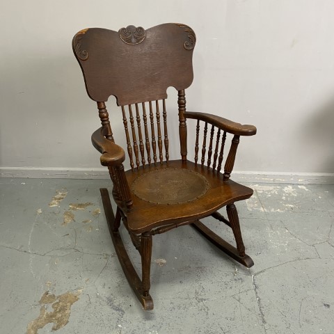 Antique Spindle Back Rocking Chair