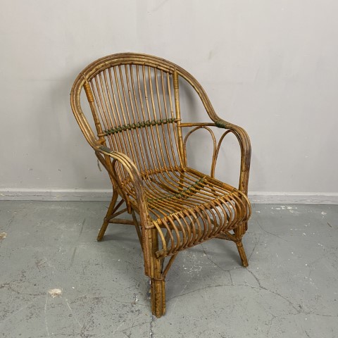 Vintage Cane Armchair