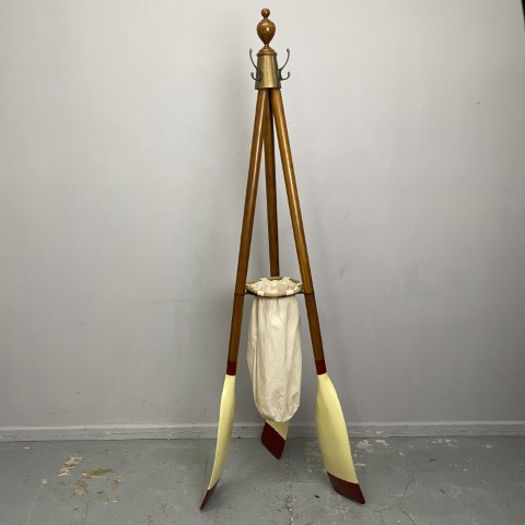 Nautical Oar Hat Stand with Storage Bag