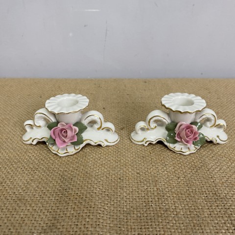 Set of 2 Dresden Candle Holders