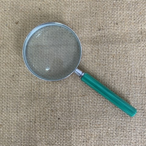 Vintage Japanese Magnifying Glass with Green Handle