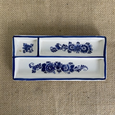 Vintage Delft Divided Plate