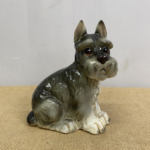 Vintage Ceramic Schnauzer Figurine