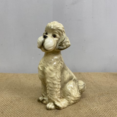 Vintage Ceramic Dog Figurine - poodle