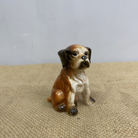 Vintage Ceramic Dog Figurine - Bulldog Puppy