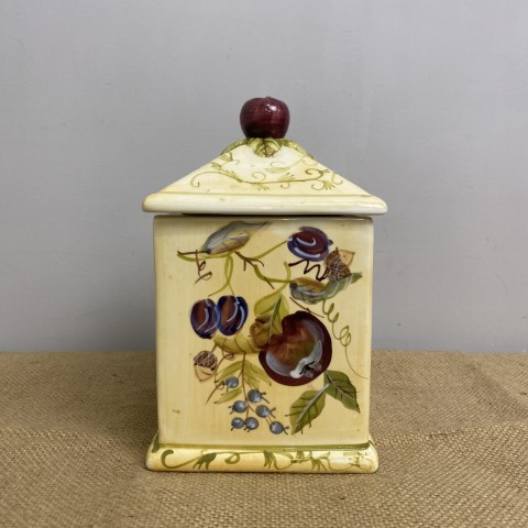 Hand-Painted Ceramic Kitchen Cannister