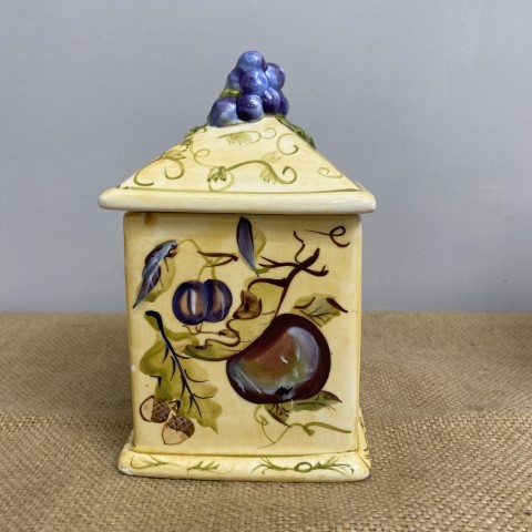 Hand-Painted Ceramic Kitchen Cannister