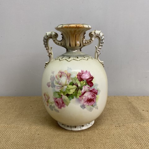 Austrian Floral Ceramic Vase