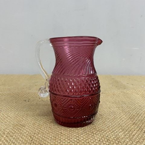 Small Pink Vintage Style Glass Jug