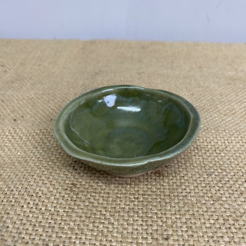 Handmade Green Ceramic Pin Dish