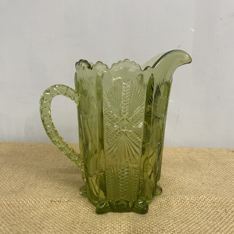 Vintage Green Glass Jug