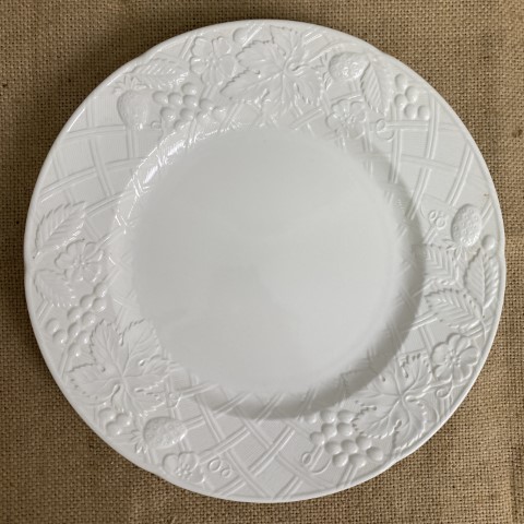 Vintage Round White Serving Platter