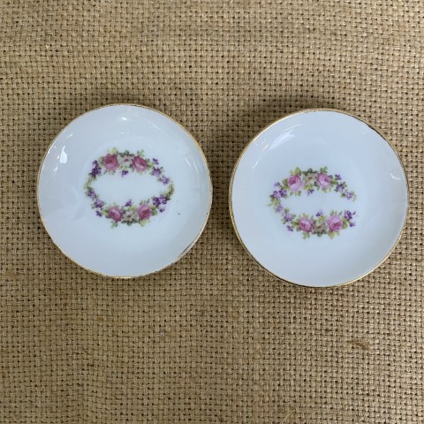 Set of 2 Austrian Floral Pin Dishes