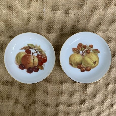 Set of 2 West German Furstenberg Porcelain Dishes