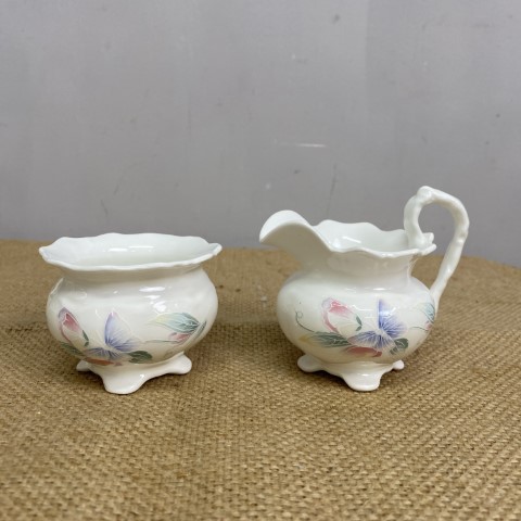 Aynsley "Little Sweetheart" Set - Mini Creamer & Open Sugar Bowl