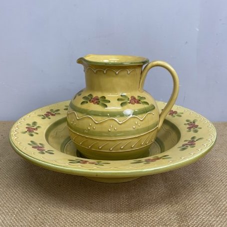 Italian Yellow Jug & Basin