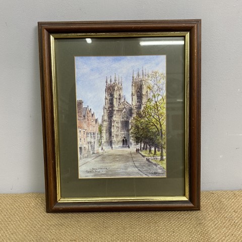 Vintage Print - Yorkminster Cathedral