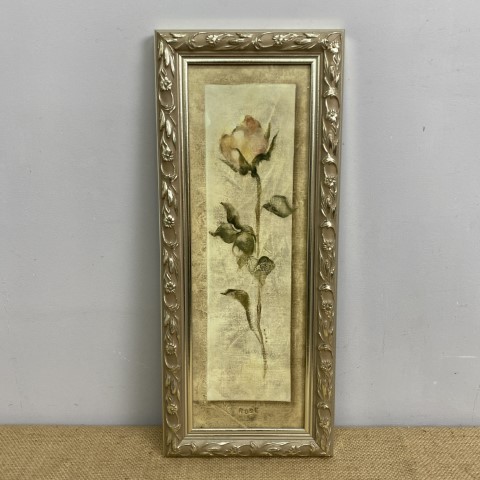 Framed Vintage Style Rose Print