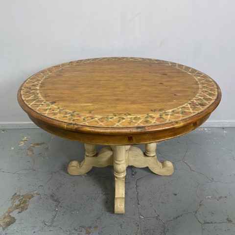 French Country Round Extendable Dining Table