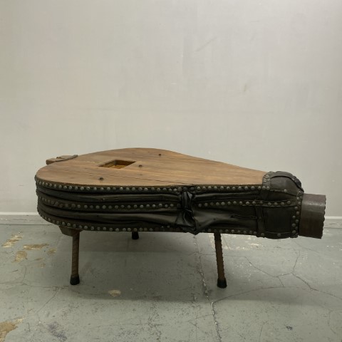 Antique 19th Century French Blacksmith Bellows Coffee Table