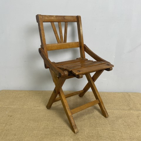 Vintage Toy 'Brevetti Reguitti' Collapsible Chair