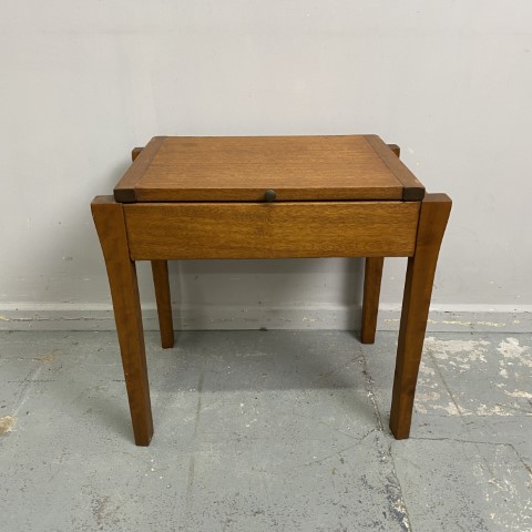 Antique Timber Stool with Storage