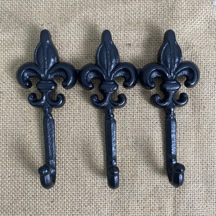 Cast Iron 3 Fleur Hooks