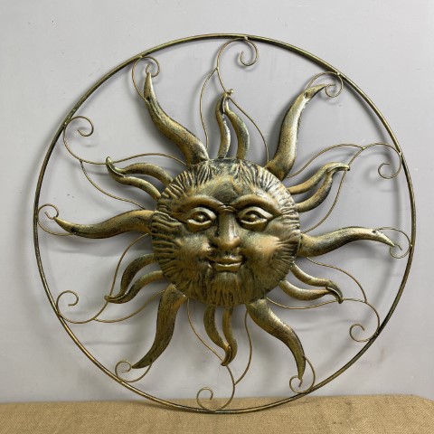 Large Metal Sun Wall Art