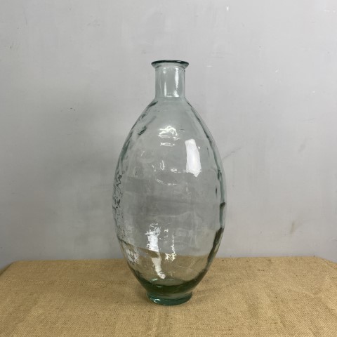 Vintage Clear Glass Bottle Vase