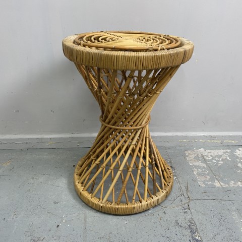 Vintage Cane Stool/Plant Stand