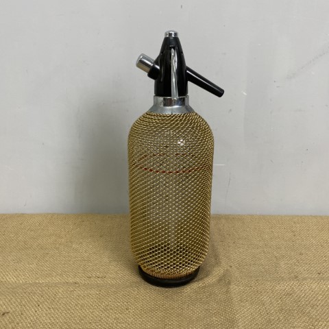 Antique Gold Mesh Soda Syphon