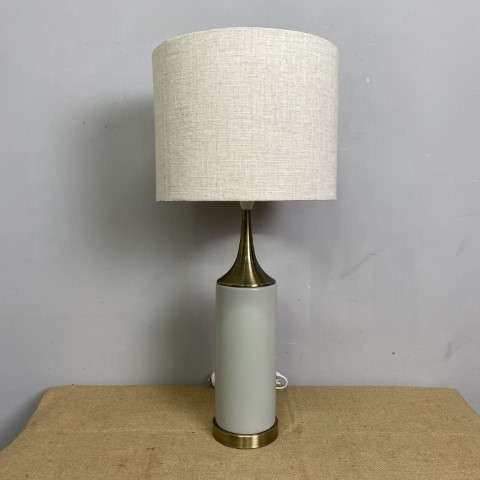 Contemporary Coastal Grey & Gold Lamp