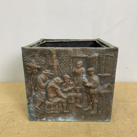 Vintage Copper Coal Box with liner