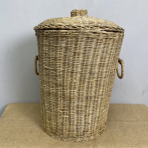 Vintage Cane Laundry Hamper