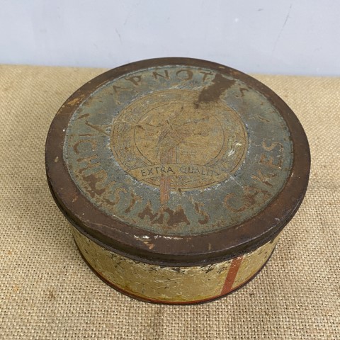 Vintage Arnotts Tin with Rustic Patina