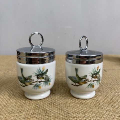 Set of 2 Royal Worcester 'Birds' Egg Coddlers