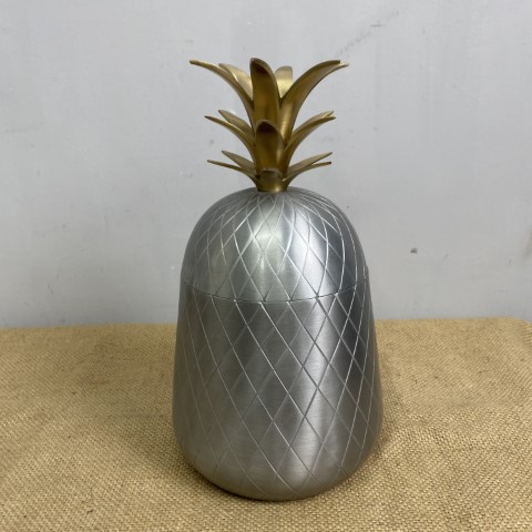 Metal Decorative Silver & Gold Pineapple