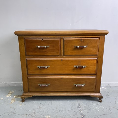 Antique Chest of Drawers with Art Deco Handles