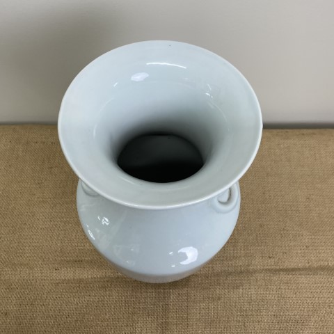 Vintage White Ceramic Vase - Image 3