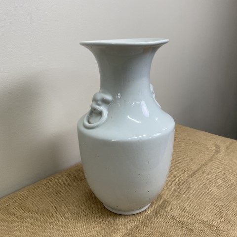 Vintage White Ceramic Vase - Image 2