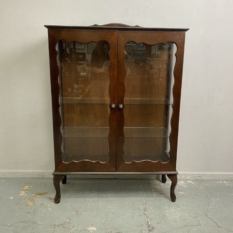 Vintage Timber Display Cabinet